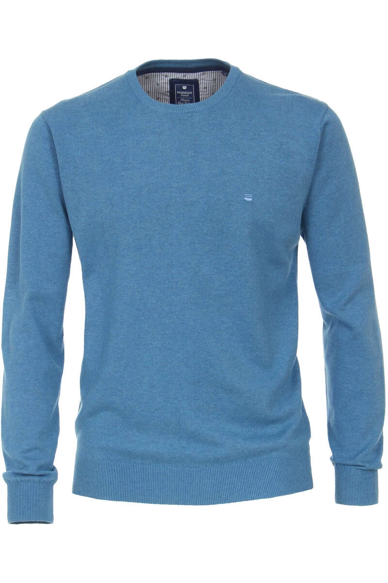 Redmond Casual Regular Fit Herren Pullover Rundhals Royal 1 Redmond Casual Regular Fit Herren Pullover Rundhals Royal