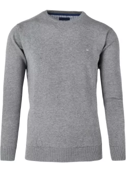 Redmond Casual Regular Fit Herren Pullover Rundhals Grau