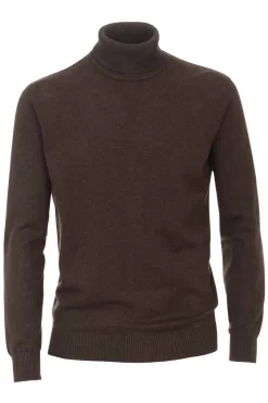 Redmond Casual Regular Fit Herren Rollkragenpullover Braun