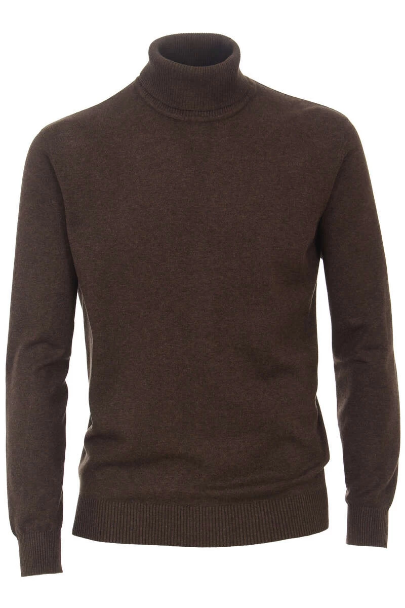 Redmond Casual Regular Fit Herren Rollkragenpullover Braun 1 Redmond Casual Regular Fit Herren Rollkragenpullover Braun