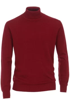 Redmond Casual Regular Fit Herren Rollkragenpullover Bordeaux