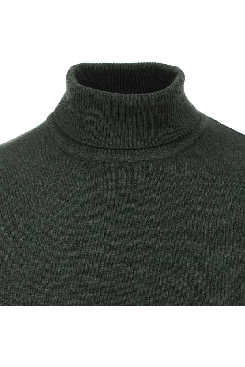 Redmond Casual Regular Fit Herren Rollkragenpullover Dukelgrün 2 Redmond Casual Regular Fit Herren Rollkragenpullover Dukelgrün – Bild 2