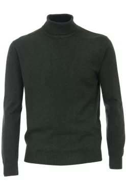Redmond Casual Regular Fit Herren Rollkragenpullover Dukelgrün