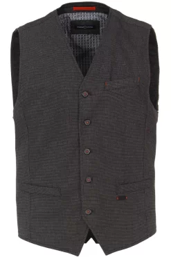 Casa Moda Casual Casual Fit Weste Knopfleiste Anthrazit