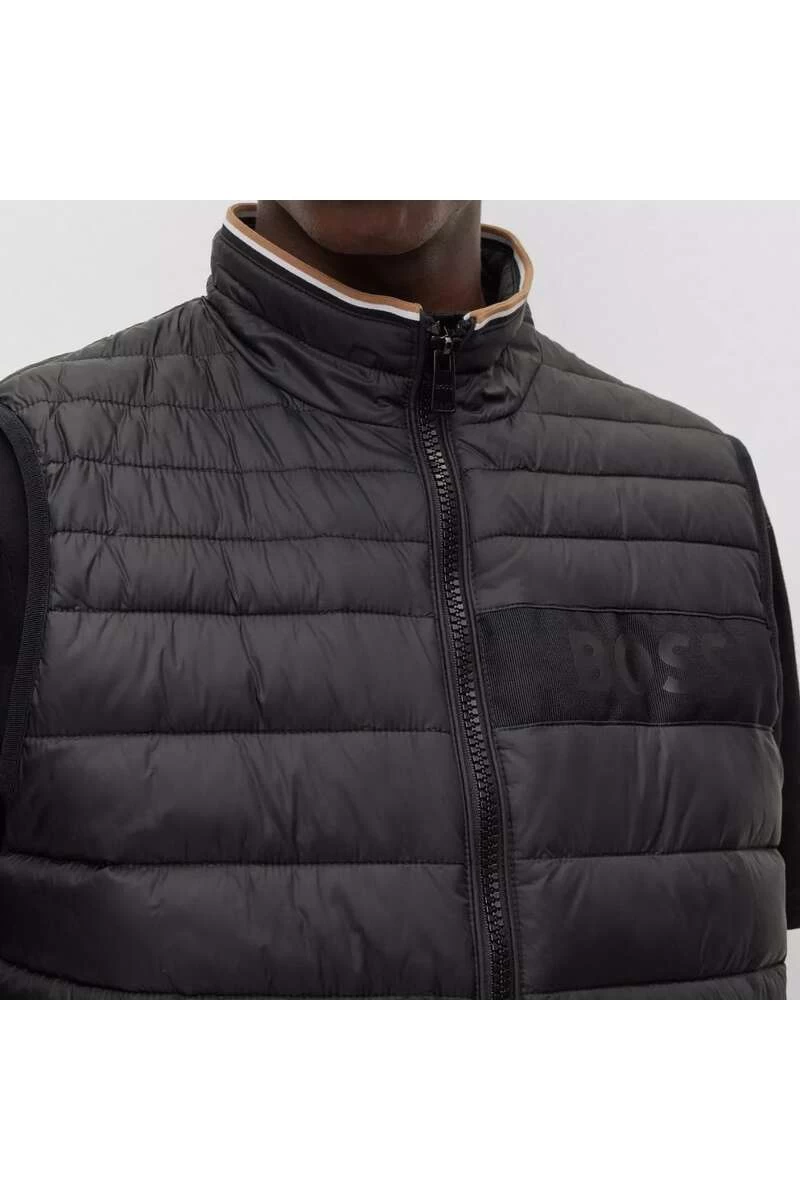 Hugo Boss BOSS Regular Fit Herren Steppweste Schwarz 2 Hugo Boss BOSS Regular Fit Herren Steppweste Schwarz – Bild 2