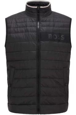 Hugo Boss BOSS Regular Fit Herren Steppweste Schwarz