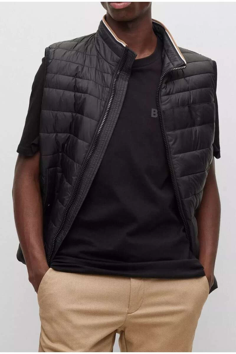 Hugo Boss BOSS Regular Fit Herren Steppweste Schwarz 4 Hugo Boss BOSS Regular Fit Herren Steppweste Schwarz – Bild 4