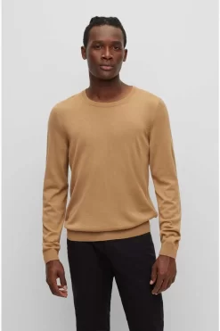 Hugo Boss BOSS Slim Fit Herren Pullover Beige -Ho ho ho, Mode in Grün. 50468239 260 4 800