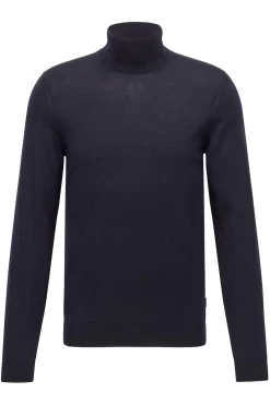 Hugo Boss BOSS Slim Fit Herren Rollkragenpullover Dunkelblau