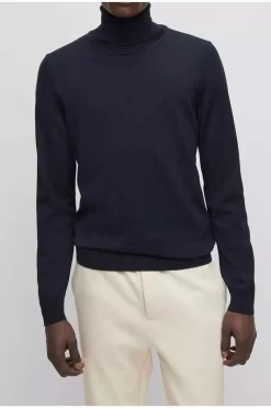 Hugo Boss BOSS Slim Fit Herren Rollkragenpullover Dunkelblau 6 Hugo Boss BOSS Slim Fit Herren Rollkragenpullover Dunkelblau -Ho ho ho, Mode in Grün. 50468262 404 8 800