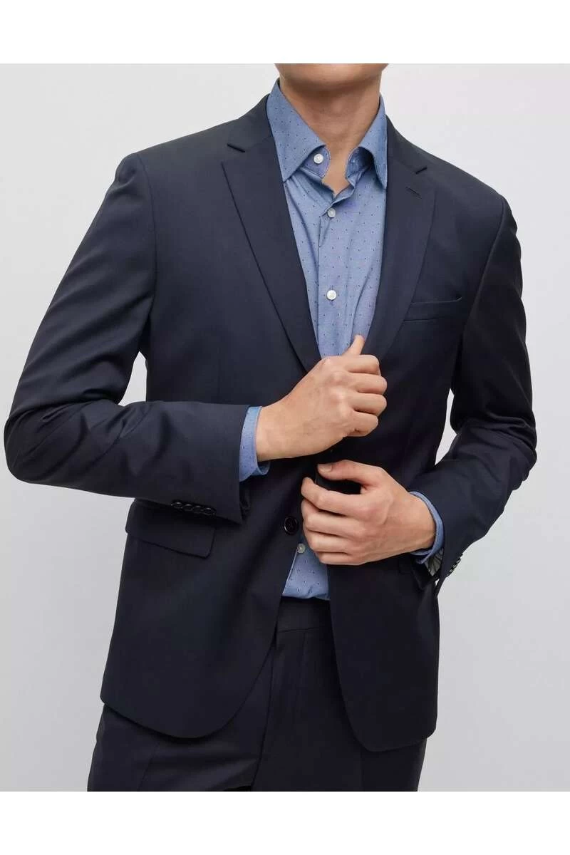 Hugo Boss BOSS Extra Slim Fit Herren Sakko Dunkelblau 3 Hugo Boss BOSS Extra Slim Fit Herren Sakko Dunkelblau – Bild 3