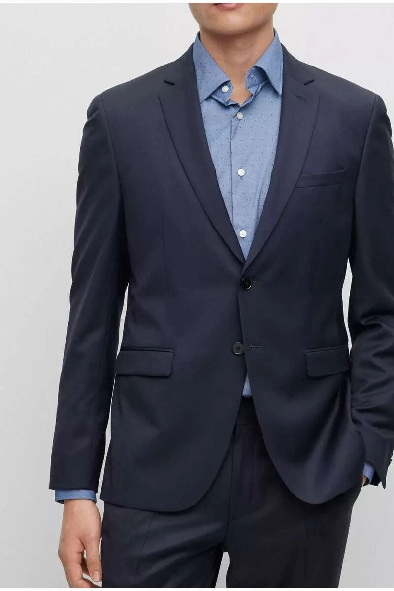 Hugo Boss BOSS Extra Slim Fit Herren Sakko Dunkelblau 4 Hugo Boss BOSS Extra Slim Fit Herren Sakko Dunkelblau – Bild 4