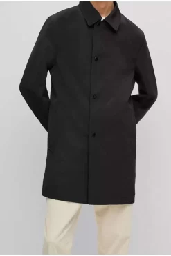 Hugo Boss BOSS Regular Fit Herren Mantel  Schwarz -Ho ho ho, Mode in Grün. 50471763 001 8 800