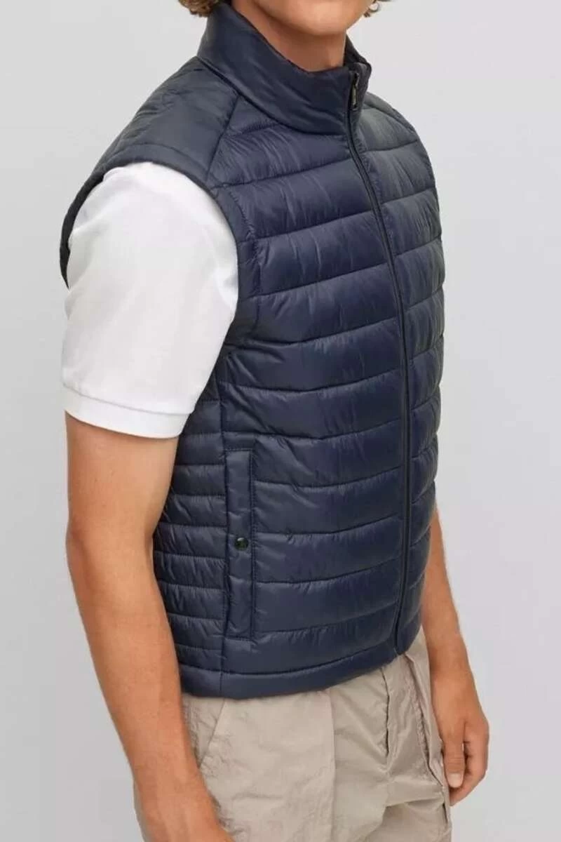 Hugo Boss BOSS Regular Fit Herren Steppweste Dunkelblau 3 Hugo Boss BOSS Regular Fit Herren Steppweste Dunkelblau – Bild 3