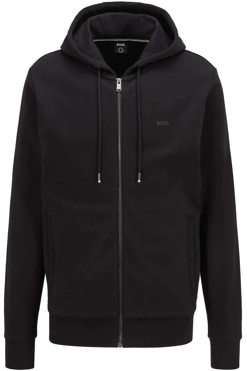 Hugo Boss BOSS Regular Fit Sweatjacke Mit Kapuze Schwarz 1 Hugo Boss BOSS Regular Fit Sweatjacke Mit Kapuze Schwarz