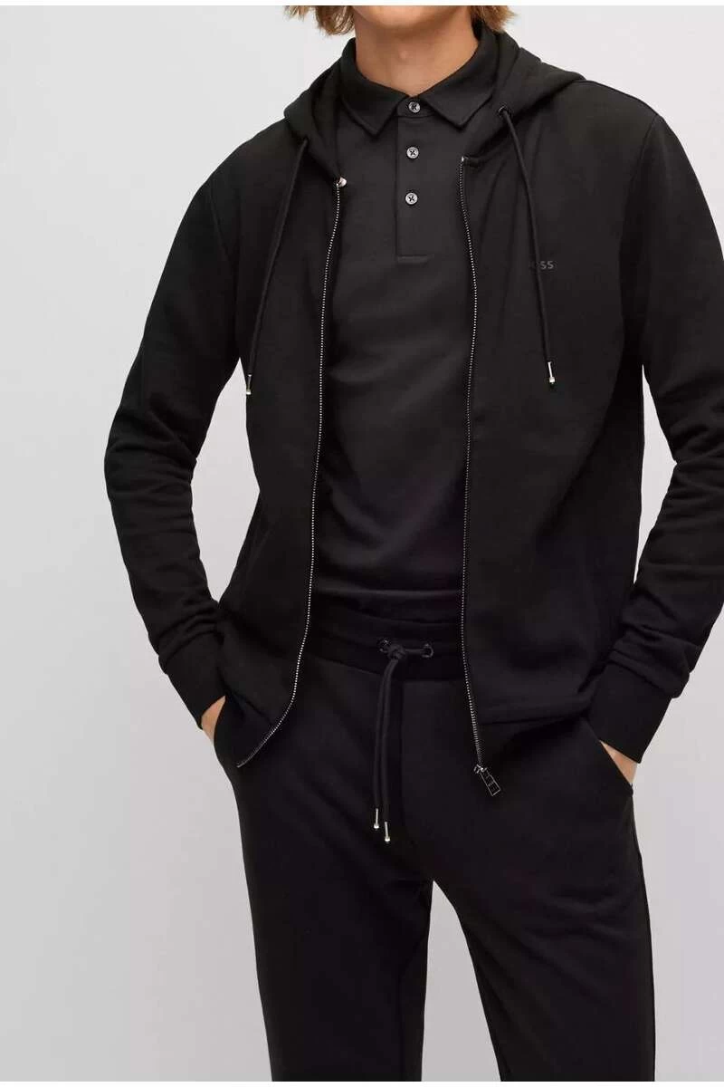 Hugo Boss BOSS Regular Fit Sweatjacke Mit Kapuze Schwarz 3 Hugo Boss BOSS Regular Fit Sweatjacke Mit Kapuze Schwarz – Bild 3