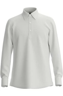 Hugo Boss BOSS C-HAL Regular Fit Longsleeve Poloshirt Weiss, Einfarbig
