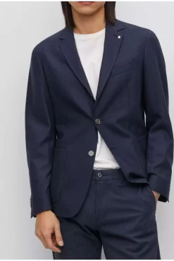 Hugo Boss BOSS Slim Fit Herren Sakko  Dunkelblau -Ho ho ho, Mode in Grün. 50480317 404 8 800