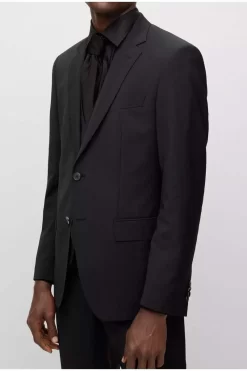 Hugo Boss BOSS Slim Fit Herren Sakko Schwarz 8 Hugo Boss BOSS Slim Fit Herren Sakko Schwarz -Ho ho ho, Mode in Grün. 50482734 001 8 800