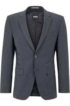 Hugo Boss BOSS Slim Fit Herren Sakko Dunkelgrau