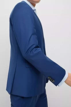 Hugo Boss BOSS Slim Fit Herren Sakko  Blau -Ho ho ho, Mode in Grün. 50482734 463 4 800