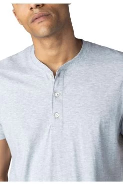 Mey Ringwood Regular Fit T-Shirt Henley Hellgrau, Einfarbig -Ho ho ho, Mode in Grün. 51154 620 3 800
