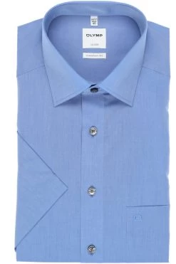 OLYMP Luxor Comfort Fit Hemd Blau, Einfarbig