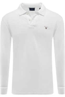GANT   Regular Fit Longsleeve Poloshirt Weiss, Einfarbig