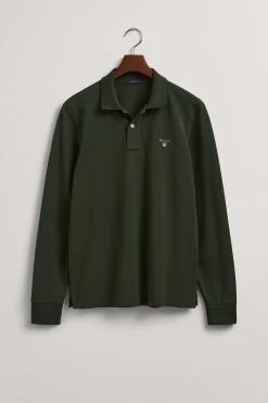 GANT Regular Fit Longsleeve Poloshirt Dunkelgrün, Einfarbig 7 GANT Regular Fit Longsleeve Poloshirt Dunkelgrün, Einfarbig -Ho ho ho, Mode in Grün. 5201 363 7 800