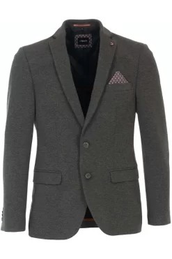 Venti Modern Fit Herren Blazer Knopfleiste Grau
