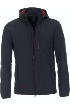 Casa Moda Herren Softshelljacke Kapuze Navy