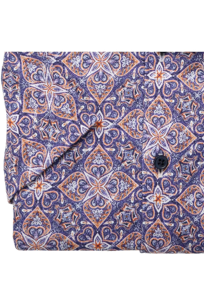 Desoto Slim Fit Hemd Blau/gelb, Gemustert 3 Desoto Slim Fit Hemd Blau/gelb, Gemustert – Bild 3