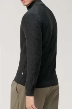 OLYMP Casual Modern Fit Herren Strickjacke Zip Anthrazit -Ho ho ho, Mode in Grün. 5302 46 67 8 800