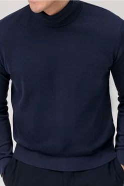 OLYMP Casual Modern Fit Herren Rollkragenpullover Marine