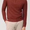 OLYMP Casual Modern Fit Herren Rollkragenpullover Rotbraun