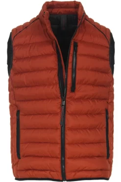 Casa Moda Regular Fit Outdoor Weste Zip Rot/gelb