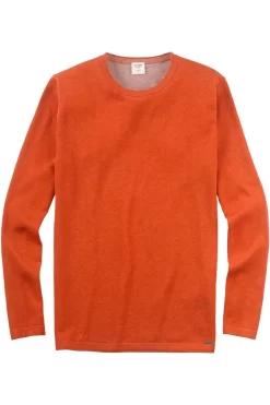 OLYMP Level Five Body Fit Herren Pullover Rundhals Orange