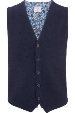 OLYMP Level Five Body Fit Weste V-Ausschnitt Dunkelblau