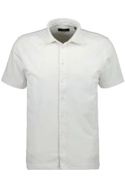 RAGMAN Soft Knit Regular Fit Hemd Weiss, Einfarbig