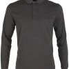 RAGMAN Soft Knit  Regular Fit Longsleeve Poloshirt Schiefer, Einfarbig