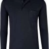 RAGMAN   Regular Fit Longsleeve Poloshirt Marine, Einfarbig