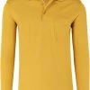 RAGMAN   Regular Fit Longsleeve Poloshirt Senf, Einfarbig
