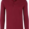 RAGMAN   Regular Fit Longsleeve Poloshirt Terra Rot, Einfarbig