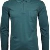 RAGMAN   Modern Fit Longsleeve Poloshirt Dunkelgrün, Einfarbig