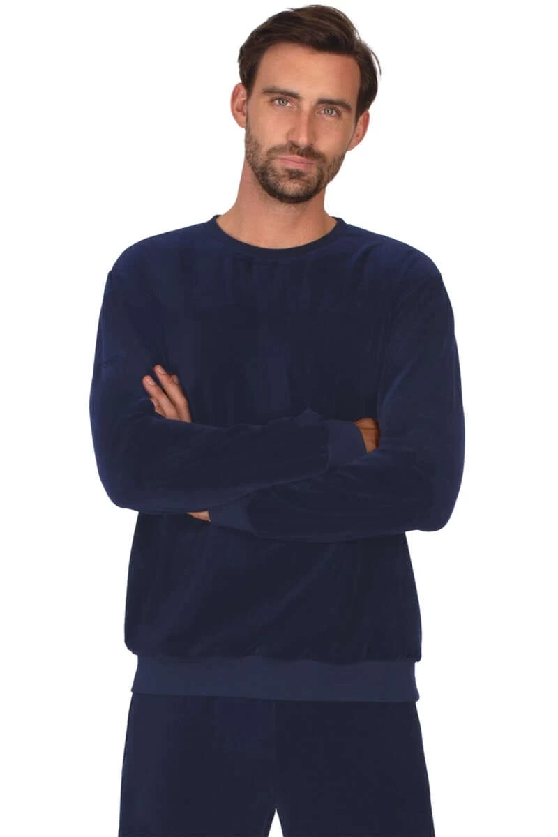 TRIGEMA Comfort Fit Sweatshirt Nicky Navy 2 TRIGEMA Comfort Fit Sweatshirt Nicky Navy – Bild 2
