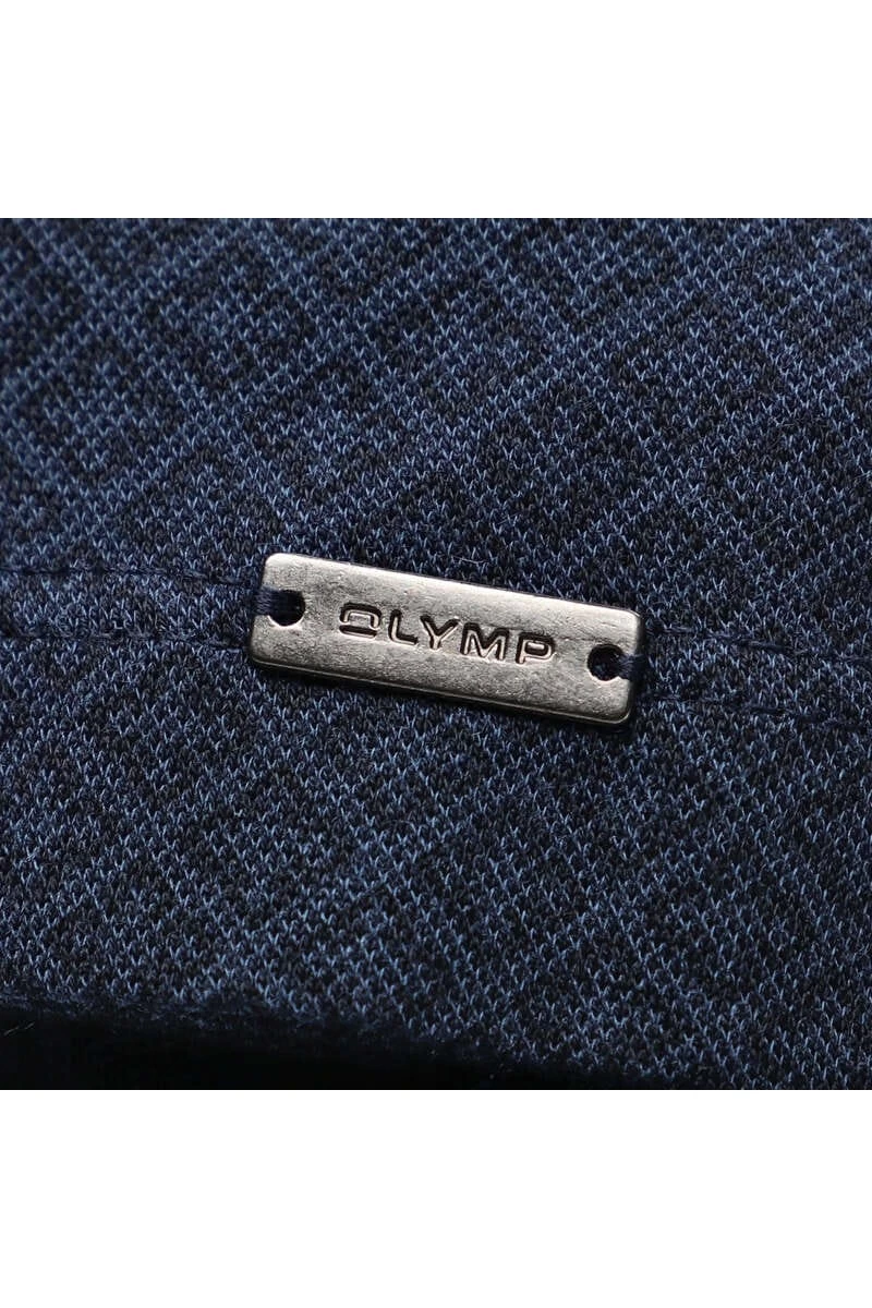 OLYMP Level Five Body Fit Longsleeve Poloshirt Marine, Gemustert 3 OLYMP Level Five Body Fit Longsleeve Poloshirt Marine, Gemustert – Bild 3