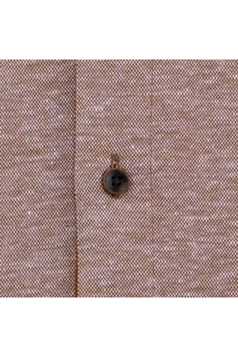 OLYMP Level Five Casual Body Fit Leinenhemd Braun, Einfarbig 3 OLYMP Level Five Casual Body Fit Leinenhemd Braun, Einfarbig – Bild 3