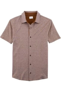 OLYMP Level Five Casual Body Fit Leinenhemd Braun, Einfarbig