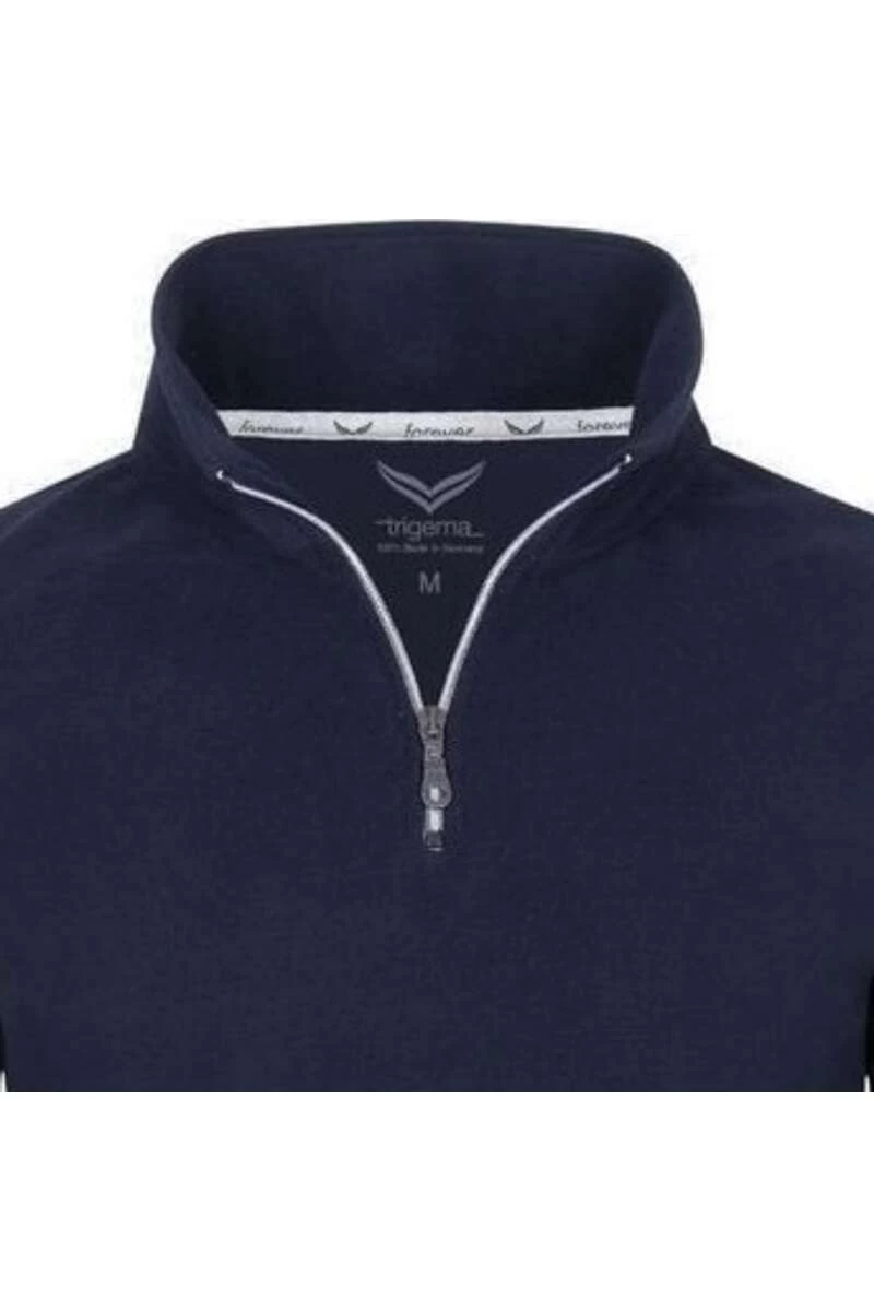 TRIGEMA Comfort Fit TroyerZip Navy 2 TRIGEMA Comfort Fit TroyerZip Navy – Bild 2