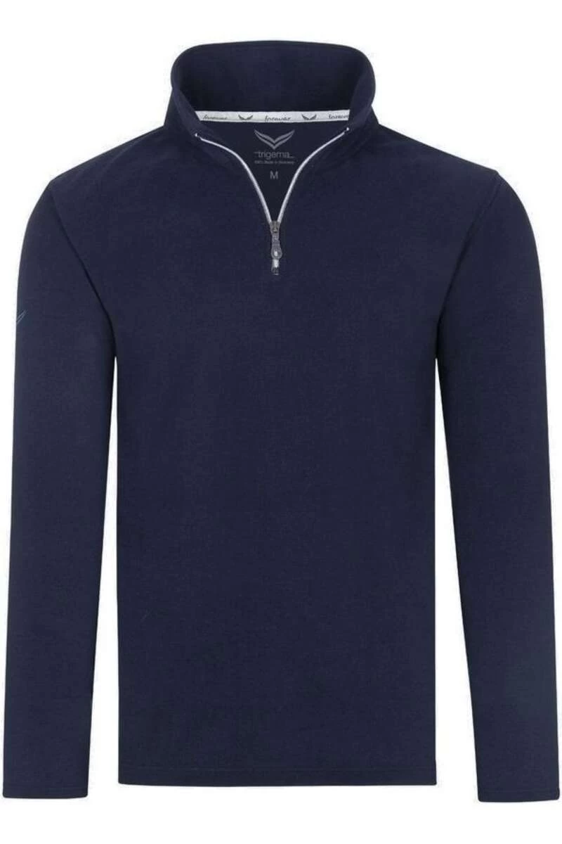 TRIGEMA Comfort Fit TroyerZip Navy 1 TRIGEMA Comfort Fit TroyerZip Navy